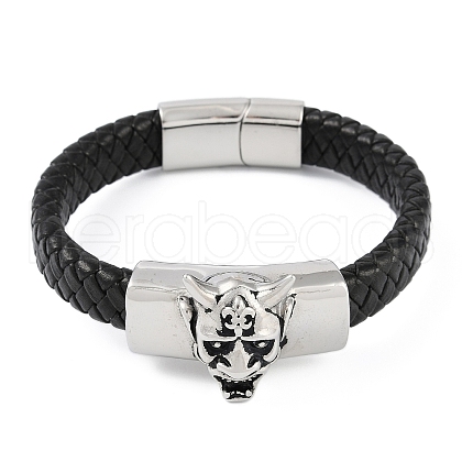 Braided Microfiber Leather Cord Bracelets BJEW-P328-16AS-02-1