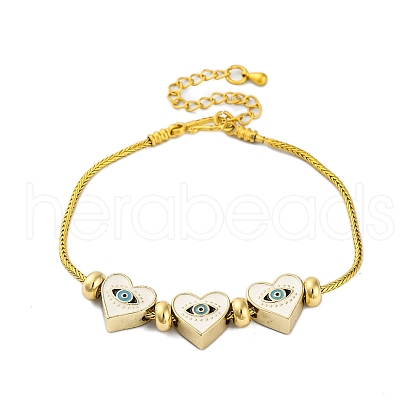 Brass European Bracelets BJEW-C080-04G-07-1