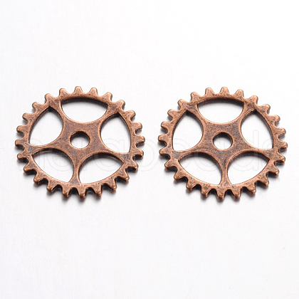 Tibetan Style Alloy Pendants TIBEB-5012-R-FF-1
