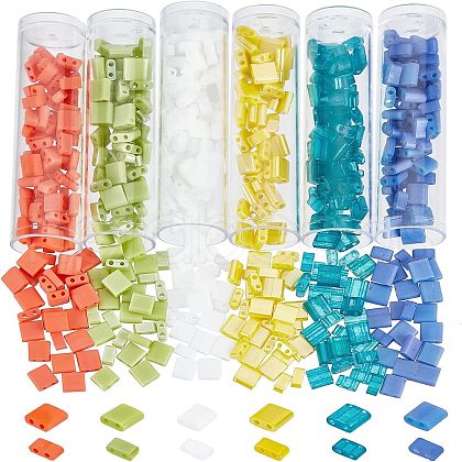  540cs 12 Style 2-Hole Glass Seed Beads SEED-NB0001-44-1