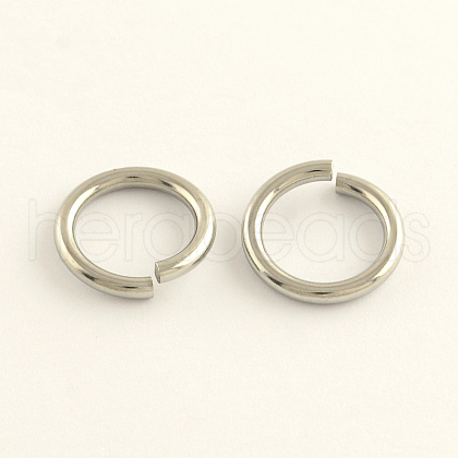 Tarnish Resistant 304 Stainless Steel Open Jump Rings X-STAS-R065-40-1