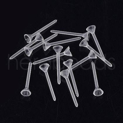Plastic Rhinestone Setting Stud Earring Settings KY-R011-03-1