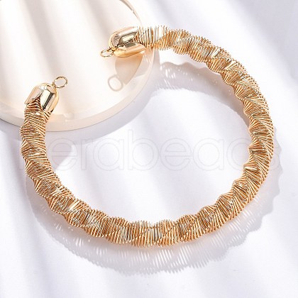 14mm Twist Iron Chain Necklaces NJEW-G163-02KCG-1