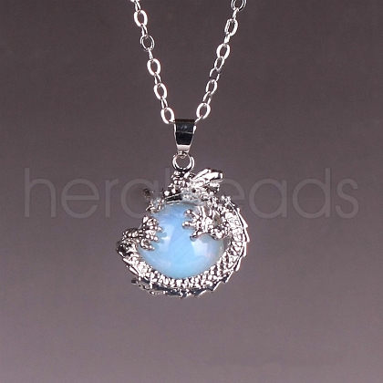 Opalite Round Ball Pendants PW-WG4D222-01-1