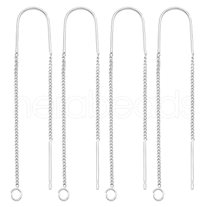 Beebeecraft 4 Pairs Alloy Stud Earring Findings FIND-BBC0003-32S-1