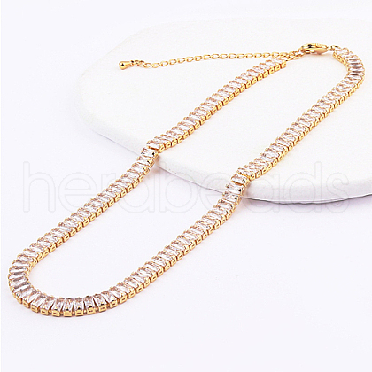 Cubic Zirconia Classic Tennis Necklace HW0475-08-1