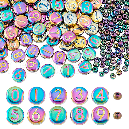   Electroplated Glass Beads and Glass Seeed Beads GLAA-PH0003-51-1