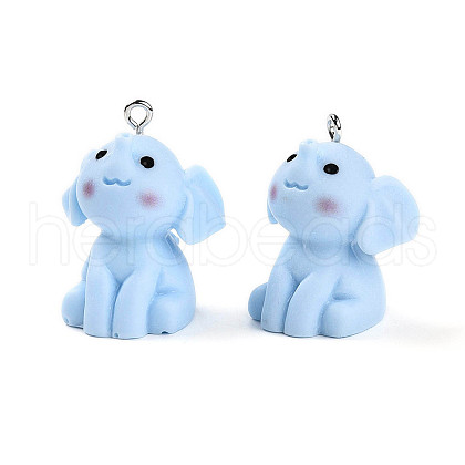 Opaque Resin Pendants RESI-N039-131-1