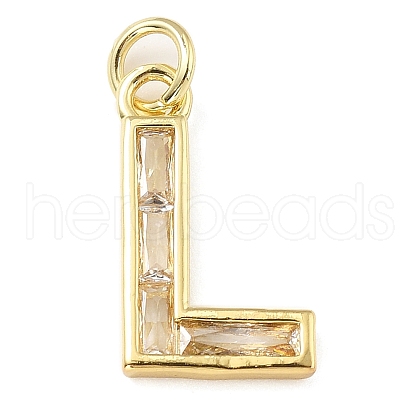 Brass Micro Pave Cubic Zirconia Pendants KK-V014-01G-12-1