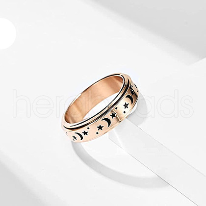 201 Stainless Steel Rotatable Finger Rings FS-WG1BCD7-07-1