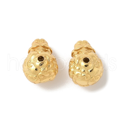 Matte Gold Color 925 Sterling Silver 3 Hole Guru Beads STER-R014-08G-1