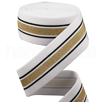 Gorgecraft 4.7 Yards Flat Polyester Striped Elastic Wide Band OCOR-GF0003-86D-1