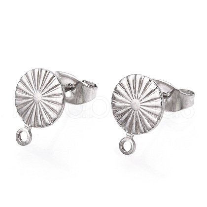 304 Stainless Steel Stud Earring Findings STAS-E192-01P-01-1