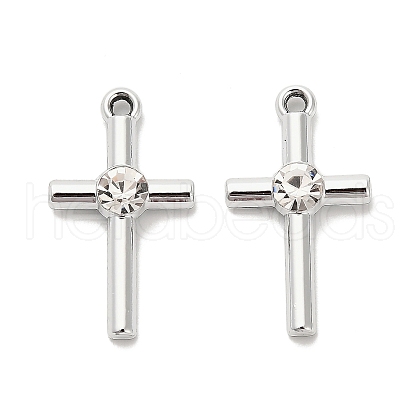 Alloy Rhinestone Pendants FIND-I043-09P-1