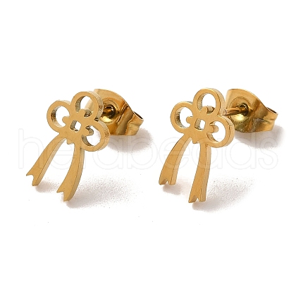 PVD Vacuum Plating 304 Stainless Steel Stud Earrings EJEW-Z040-56G-1