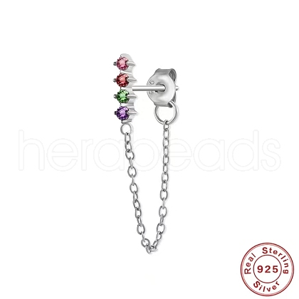 925 Sterling Silver Tassel Earrings Moon/Flower Earrings BD3845-12-1