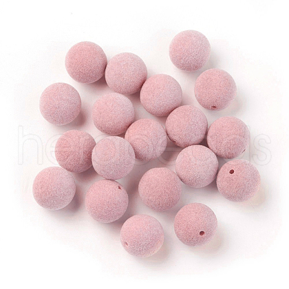 Flocky Acrylic Beads OACR-I001-8mm-L05-1
