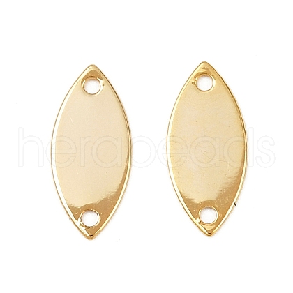 Brass Horse Eye Connector Charms KK-B137-11G-1