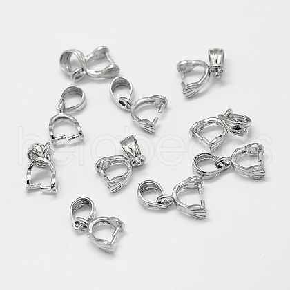 Anti-Tarnish Rhodium Plated Sterling Silver Pendant Bails X-STER-A102-001P-1