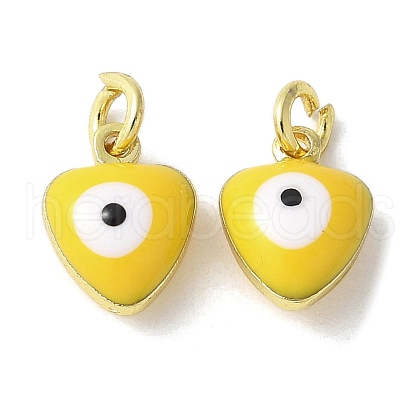 Brass Enamel Charms KK-S518-03E-G-1