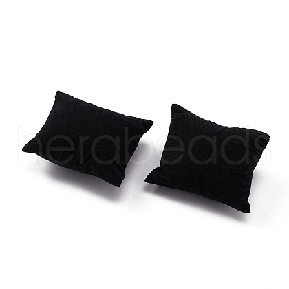 Black Rectangle Velvet Pillow Jewelry Bracelet Watch Display X-BDIS-I001-01-1