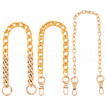 SUPERFINDINGS 3Pcs 3 Style Chain Bag Handles AJEW-FH0002-66-1
