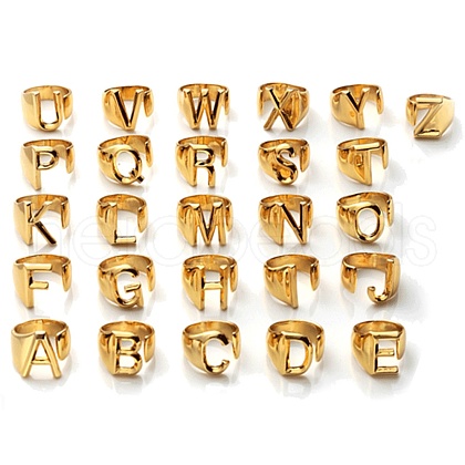 Brass Cuff Rings RJEW-X0006-07G-1
