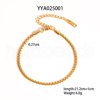 Stainless Steel Box Chain Anklets for Unisex SO5210-3-1