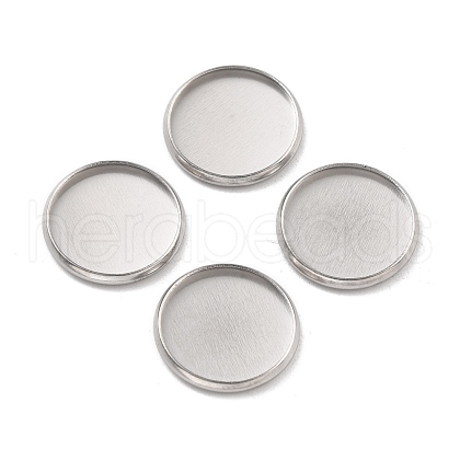 Non-Tarnish 316 Surgical Stainless Steel Cabochon Tray Settings STAS-I187-06D-P-1