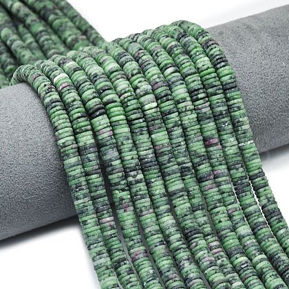 Natural Ruby in Zoisite Beads Strands G-P575-B29-6x1mm-1