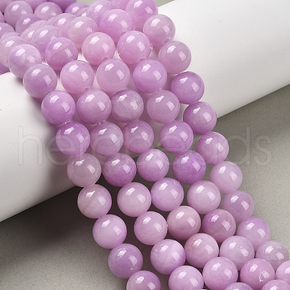 Natural Dyed Yellow Jade Gemstone Bead Strands G-R271-10mm-Y09-1