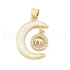 Brass Micro Pave Cubic Zirconia Pendants KK-I723-19G-01-1