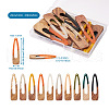 Beadthoven 20Pcs 10 Colors Resin & Walnut Wood Big Pendants RESI-BT0001-09-7