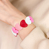 DICOSMETIC 40Pcs 4 Colors Heart Food Grade Eco-Friendly Silicone Beads SIL-DC0001-77-7