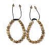 8mm Round Natural Picture Jasper Braided Bead Bracelets BJEW-C067-01B-28-1