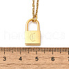 304 Stainless Steel Rolo Chain Pendant Necklaces NJEW-S444-01G-03-5