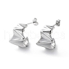 Non-Tarnish 304 Stainless Steel Stud Earrings EJEW-D095-13P-1