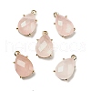 Natural Rose Quartz Faceted Pendants G-M431-16G-02-1
