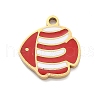 304 Stainless Steel Enamel Charms STAS-R169-04B-G-1
