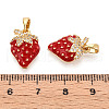 Brass Micro Pave Cubic Zirconia Pendants KK-N265-11G-3