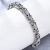 304 Stainless Steel Byzantine Chain Bracelets for Women Men BJEW-R018-14P-3