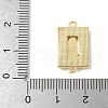 Brass Pave Natural White Shell Religion Connector Charms KK-S522-04B-G-3