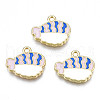 Rack Plating Alloy Enamel Pendants PALLOY-T077-169-2