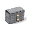 Mini Rectangle Velvet Ring Storage Boxes with Snap Buttons CON-Z009-02F-2