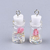 Glass Bottle Pendant Decorations GLAA-S181-05H-2