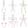 6Pcs Acrylic & Alloy & Plastic Keychain KEYC-PH01538-1