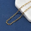 304 Stainless Steel Paperpclip Chains Bracelets for Women BJEW-U043-01G-3