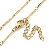304 Stainless Steel Bar Link Chain Necklaces NJEW-H043-04P-2