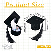 SUNNYCLUE 4Pcs Doctoral Hat Shaped Velvet Jewelry Ring Storage Boxes CON-SC0001-18A-2