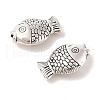 Tibetan Style Zinc Alloy Fish Beads TIBEB-R061-097-2